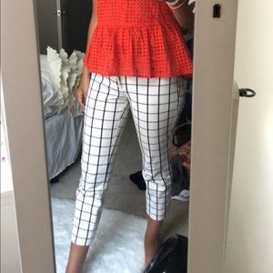 Banana Republic Box Plaid Stretchy Capris